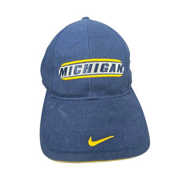 Vintage Nike Michigan Wolverines Snapback Hat 90's - Picture 1 of 12